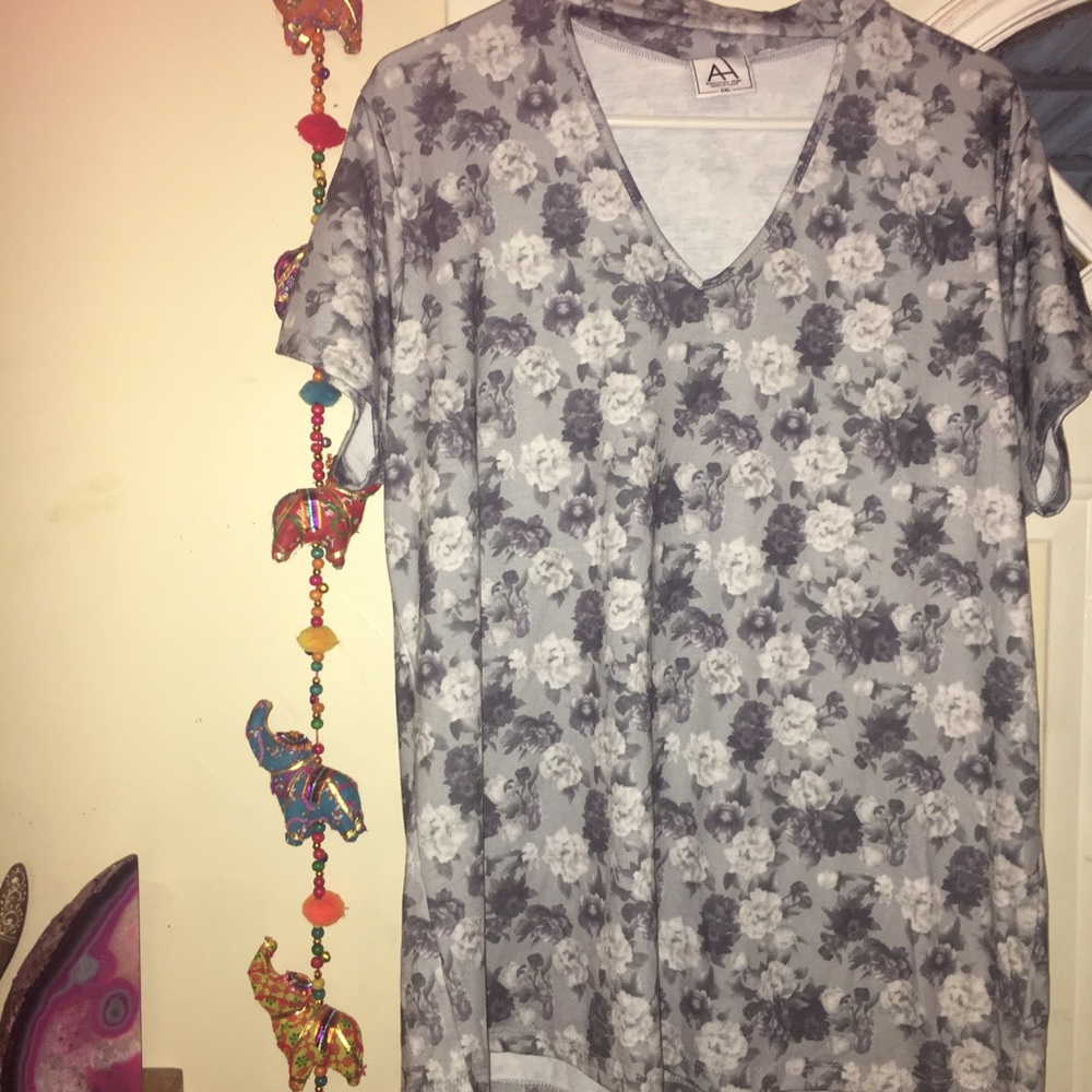 American High floral rose top
